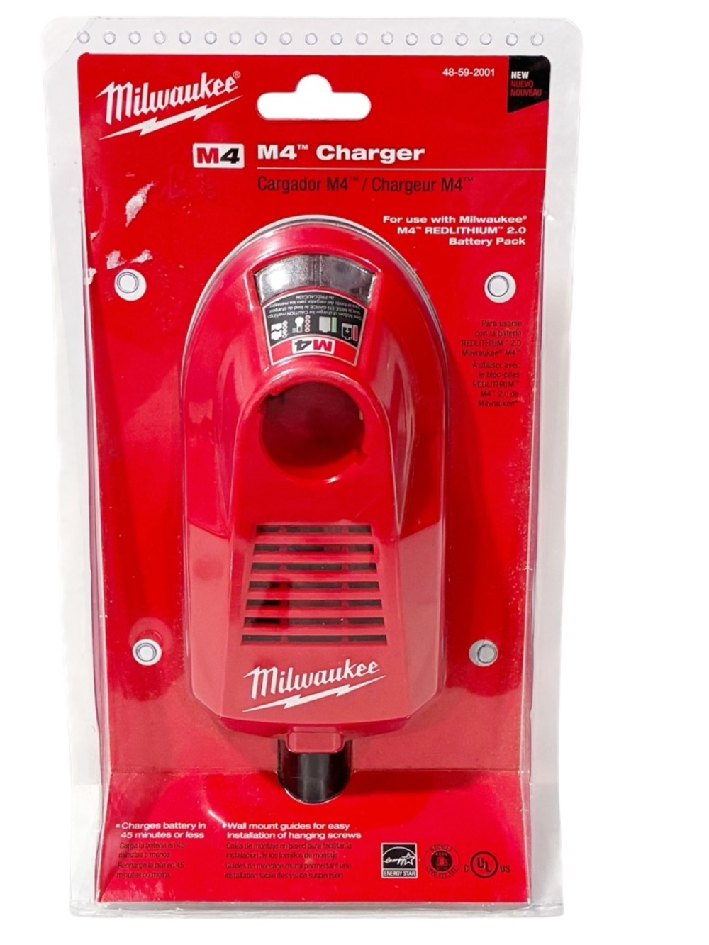 Milwaukee M4 2.0 Battery Pack Charger Red Tool NEW SEALED